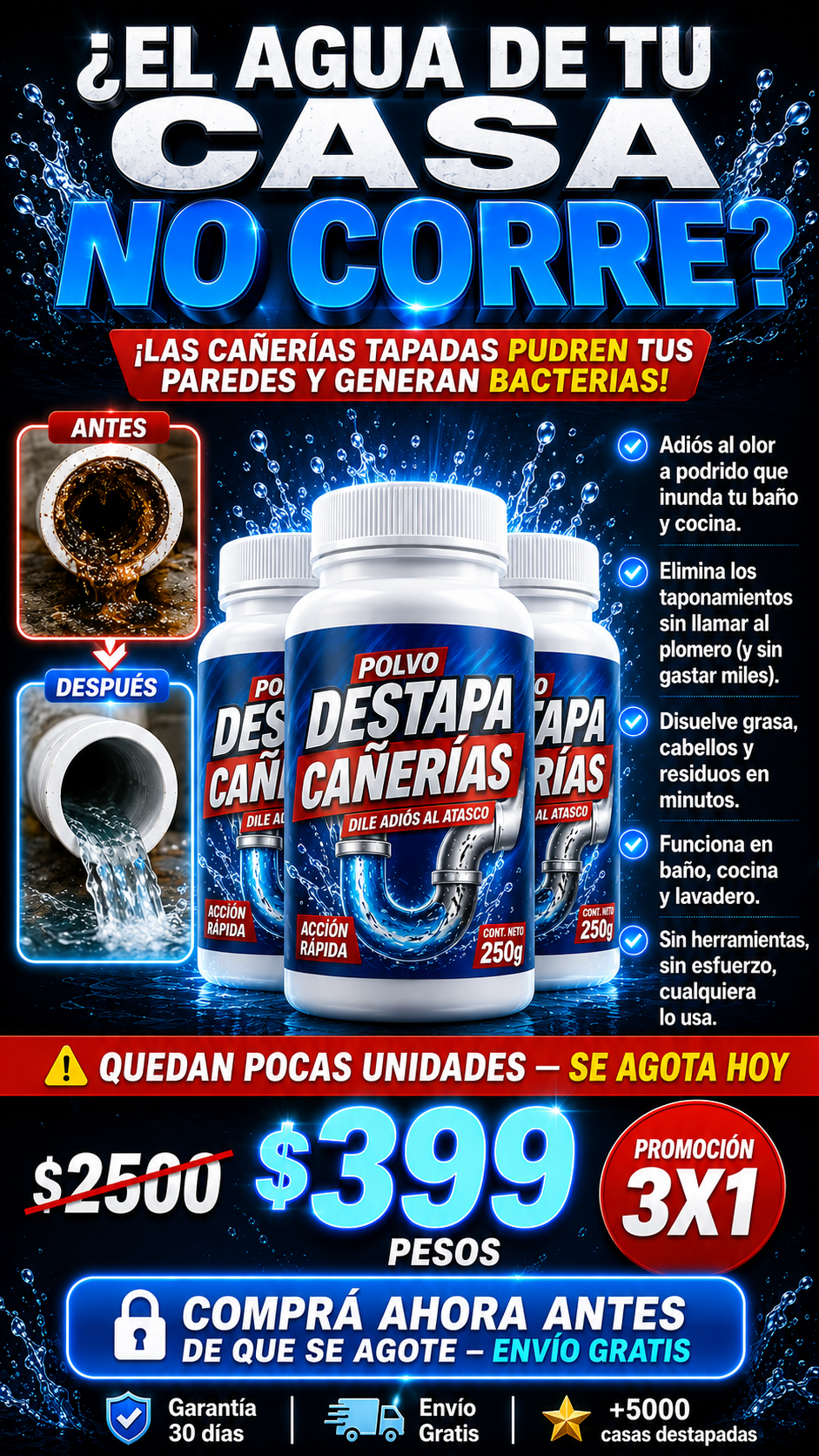 😱¿Agua Estancada en tu Casa? Llevate 3 y Olvidate Para Siempre 💥