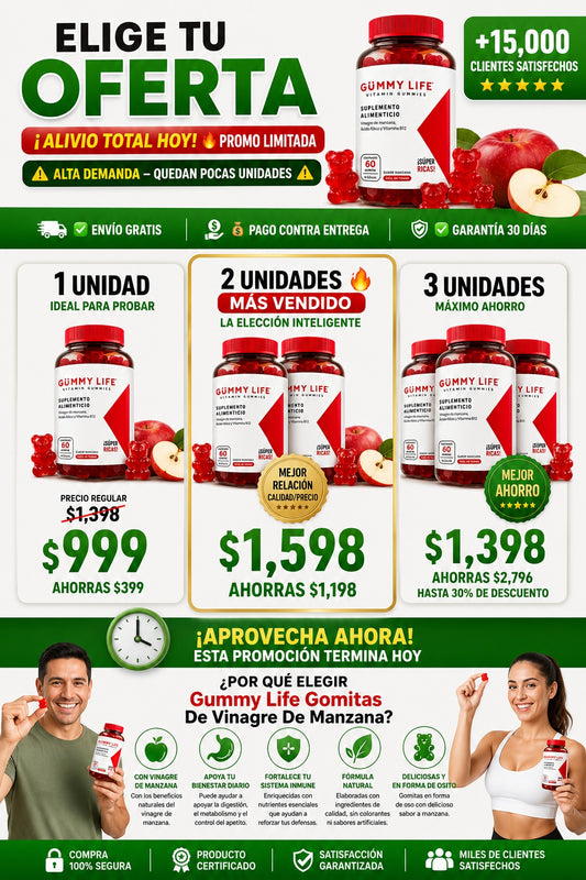 Gummy Life Gomitas De Vinagre De Manzana - imagen 2