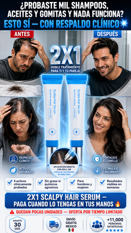 🚨 ¿PROBASTE MIL SHAMPOOS, ACEITES Y GOMITAS Y NADA FUNCIONA? ESTO SÍ — CON RESPALDO CLÍNICO | 2X1 A $1,199 + EBOOK GRATIS 🎁🔥