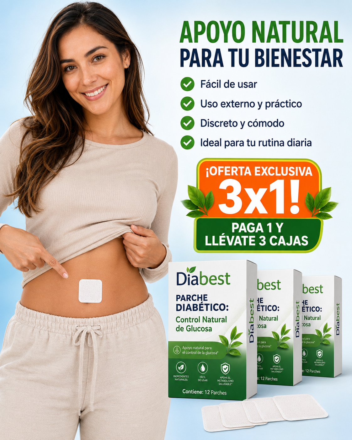 "Tu Cuerpo Te lo Va a Agradecer: Parches 3x1 a $899 + Ebook Gratis"