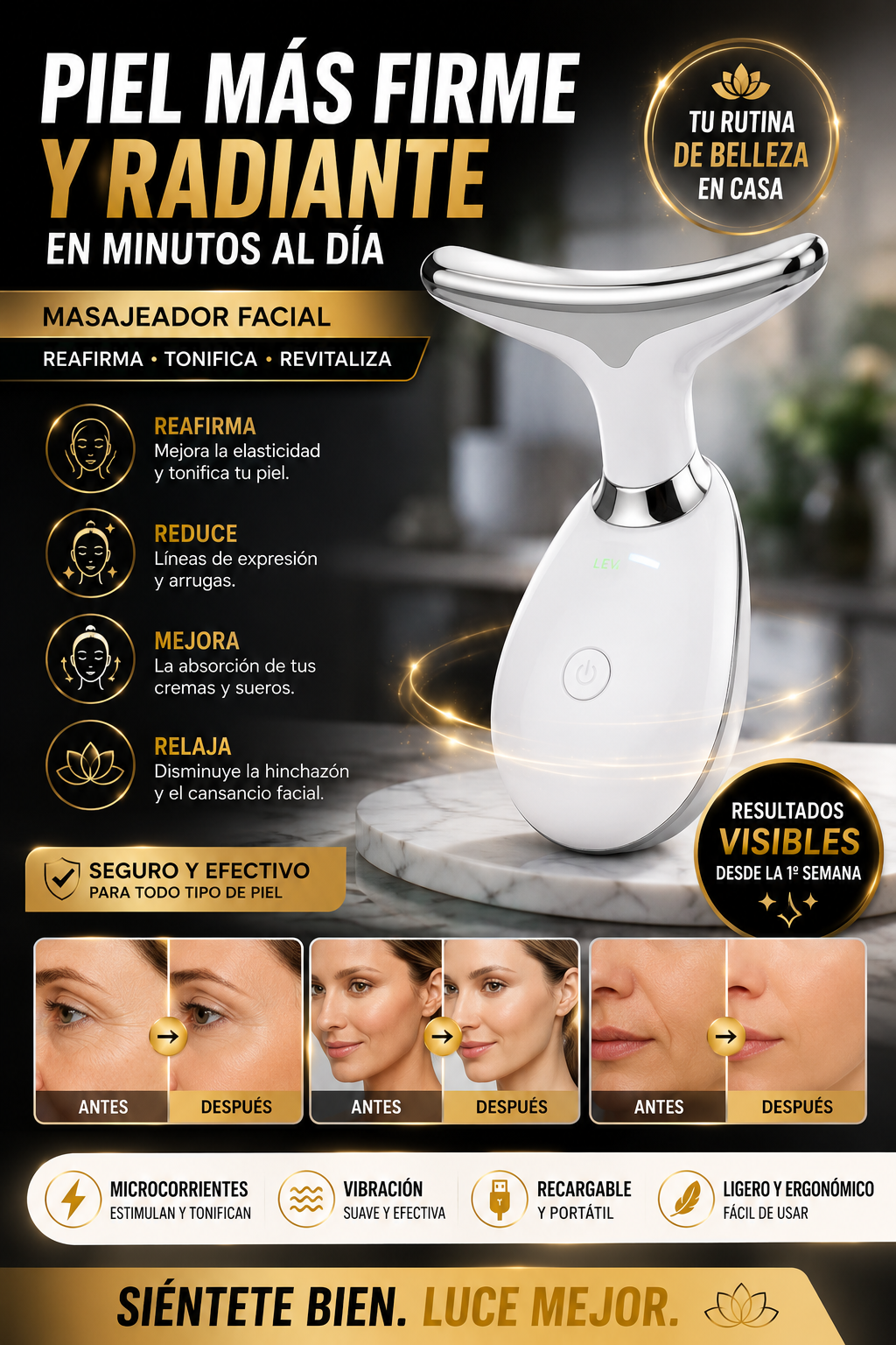 😩 ¿TE MIRÁS AL ESPEJO Y NO TE RECONOCÉS? RECUPERÁ TU CARA EN 10 MINUTOS AL DÍA | Masajeador Facial PRO 2X1 SOLO POR HOY + EBOOK GRATIS 🎁🔥