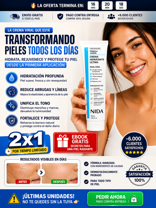 ✨ Miles de Mujeres Están Cambiando Su Rutina de Cuidado Facial Por Esta Crema Viral  Promoción Especial 2x1 + Ebook GRATIS