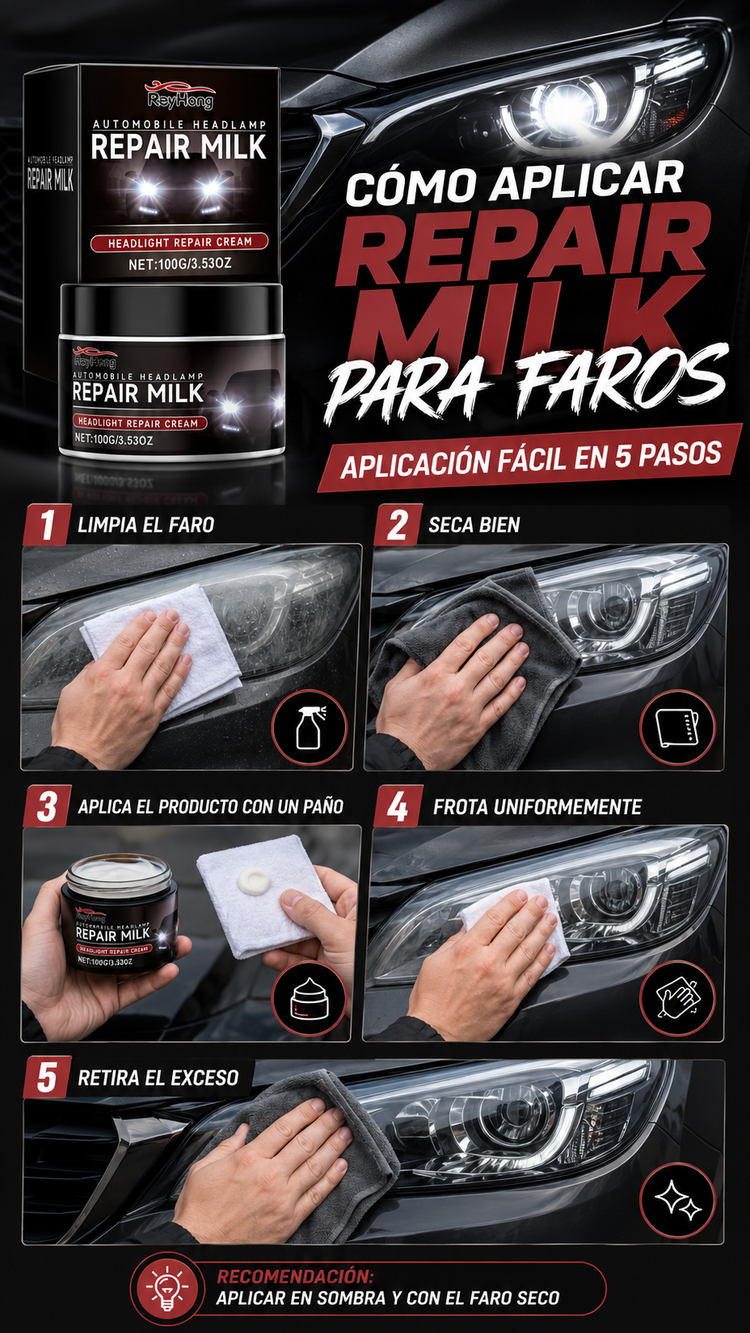 Cómo aplicar Restaurador de Faros en 5 pasos
