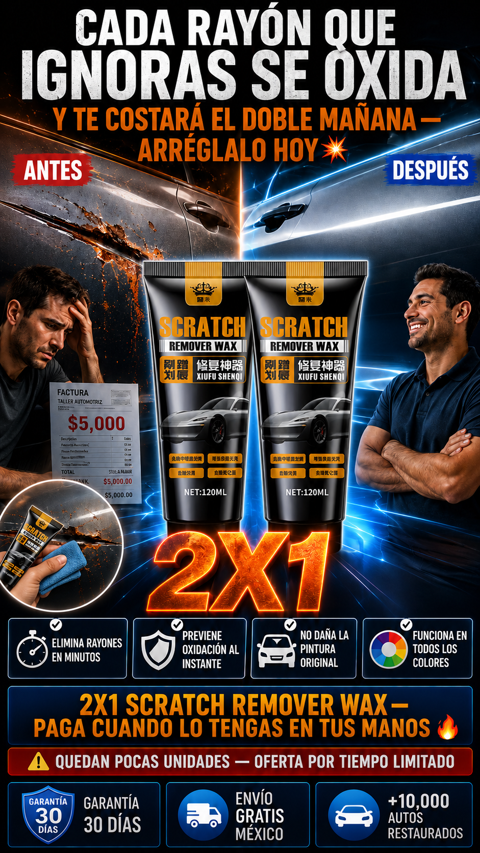🚨 CADA RAYÓN QUE IGNORAS SE OXIDA Y TE COSTARÁ EL DOBLE MAÑANA | ARRÉGLALO HOY | 2X1 A $1,099 + EBOOK GRATIS 🎁🔥