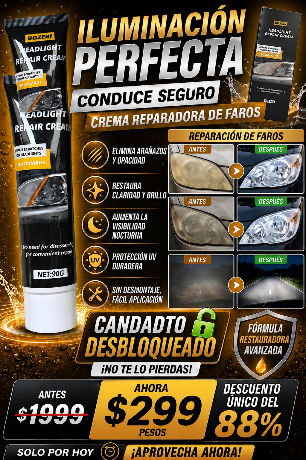Crema Restauradora de Faros Premium