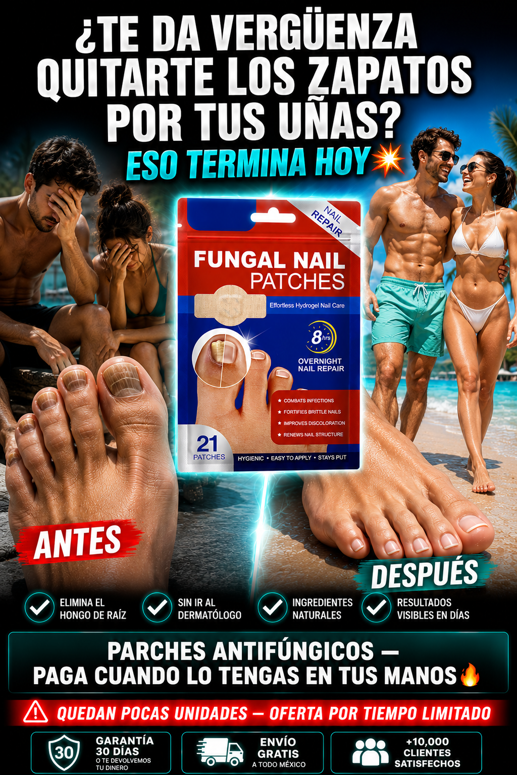 😱 ¿TE DA PENA MOSTRAR TUS UÑAS POR EL HONGO Y LA DECOLORACIÓN? ESTO LO ELIMINA SIN IR AL DERMATÓLOGO | 3X1 A $1,099 + EBOOK GRATIS 🎁💥