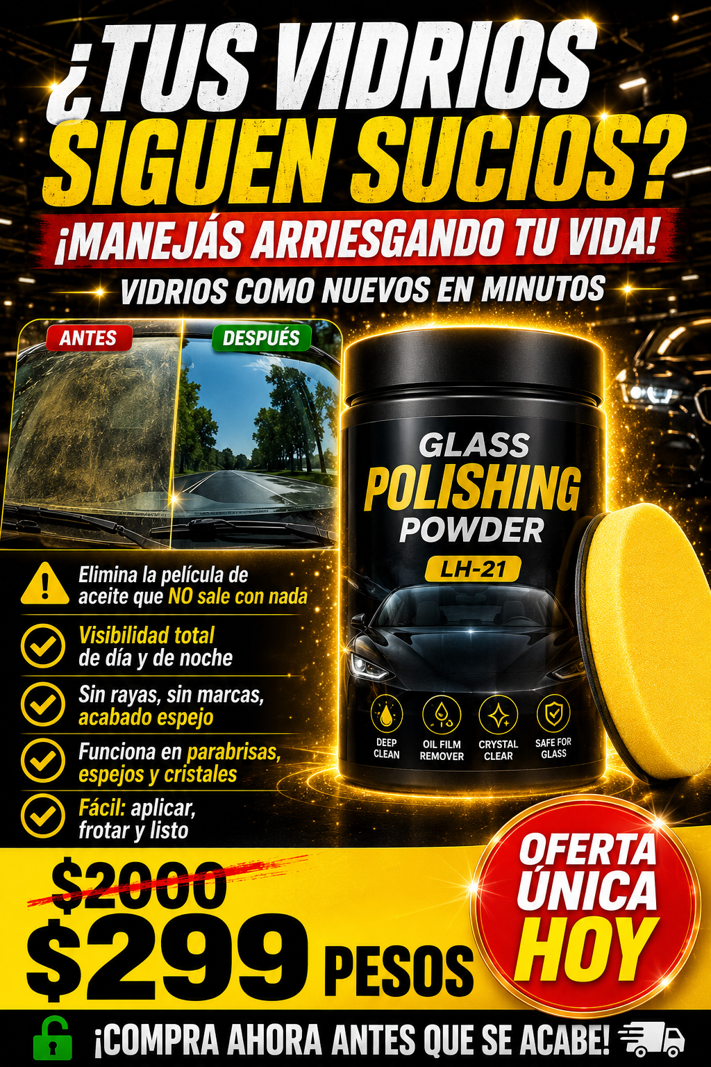🔥 ¡ADIÓS MUGRE EN EL VIDRIO!🔥