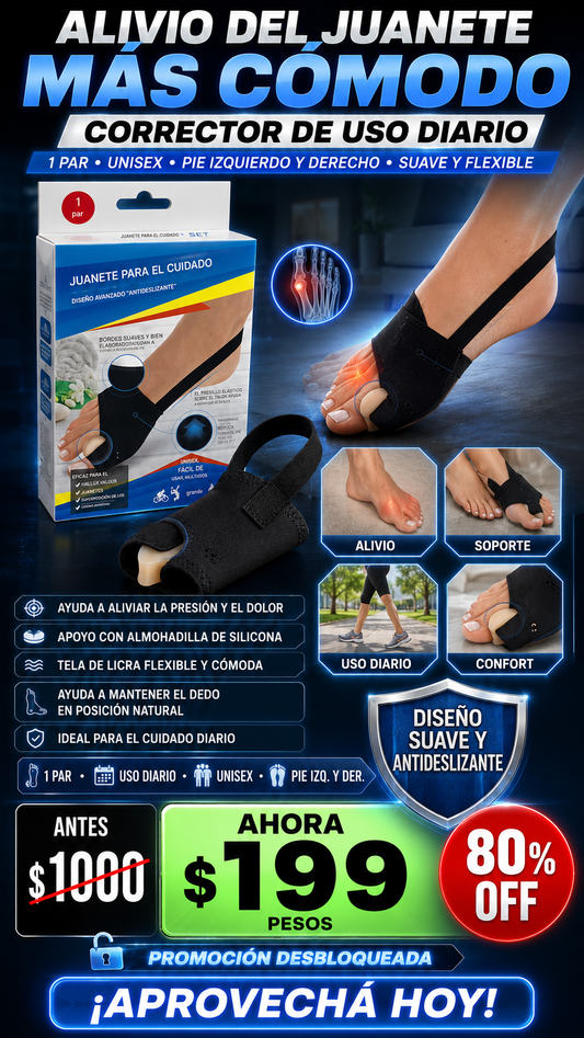 🔓 ¡Oferta única! Alivio del juanete por solo $199 (antes $1,000)