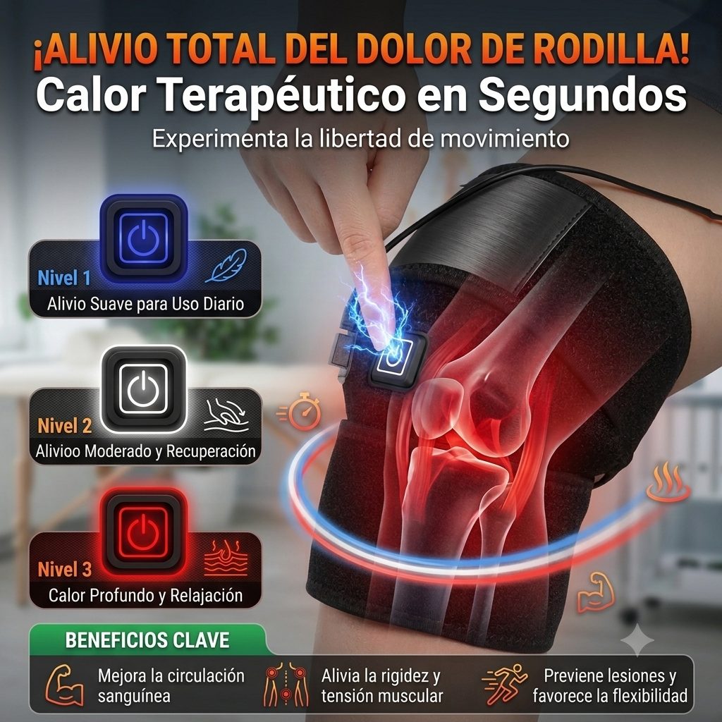 Rodillera Térmica Eléctrica | El Regalo Ideal para Mamá, Papá o Abuela + Ebook Gratis | $899