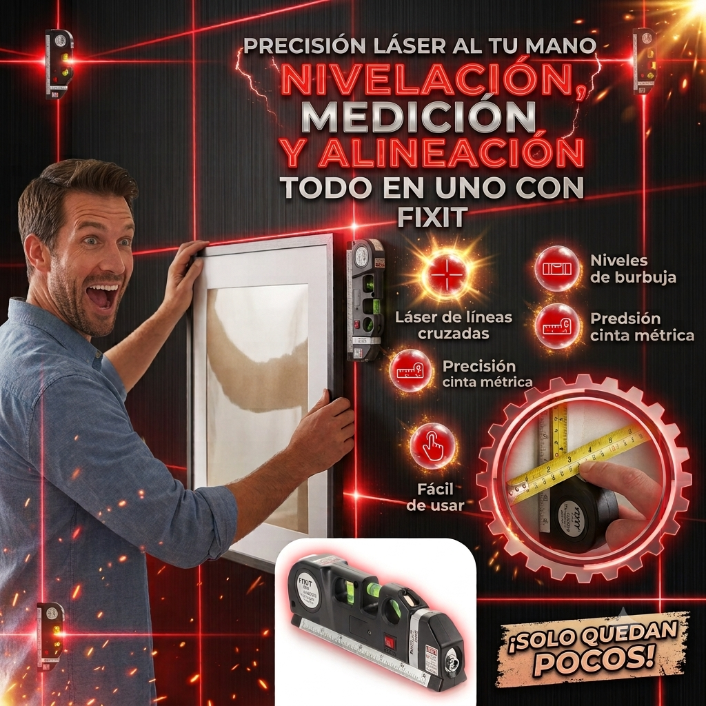 "No Más Sufras Midiendo – Nivelador Láser Multifunción 2.5M + Ebook GRATIS"