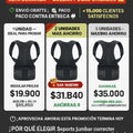 Soporte lumbar corrector postura espalda ajustable neopreno unisex oficina - imagen 2