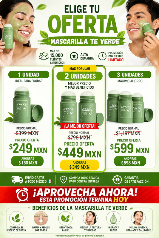 Mascarilla te verde - imagen 2