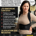 Soporte lumbar corrector postura espalda ajustable neopreno unisex oficina - imagen 3