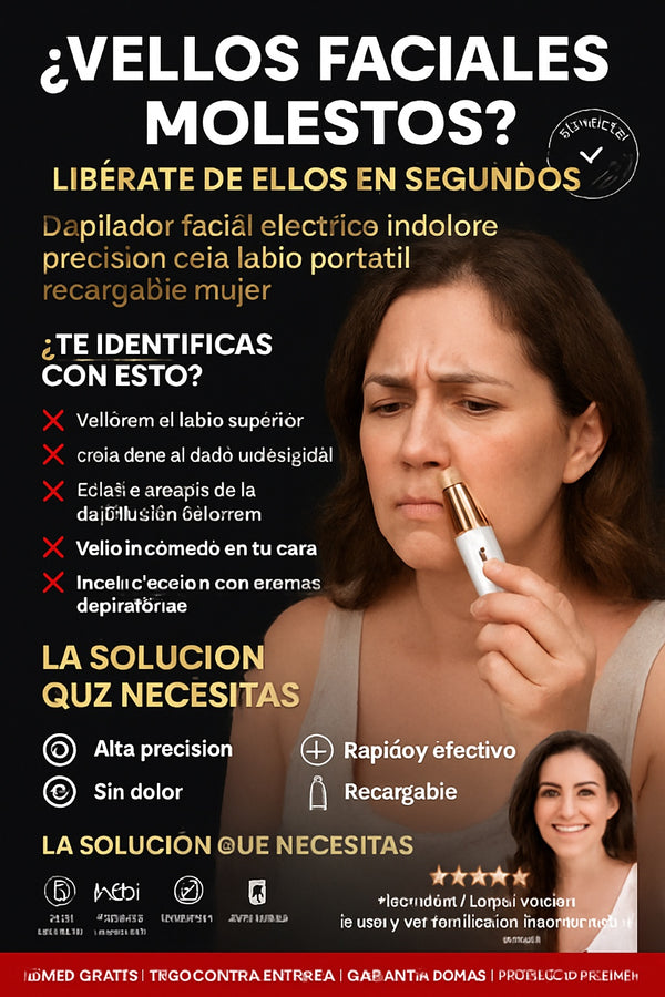 Depilador facial eléctrico indoloro precisión ceja labio portátil recargable mujer - imagen 3