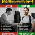 Soporte lumbar corrector postura espalda ajustable neopreno unisex oficina - imagen 4