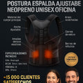 Soporte lumbar corrector postura espalda ajustable neopreno unisex oficina - imagen 7