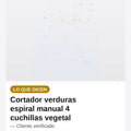 Cortador verduras espiral manual 4 cuchillas vegetales zoodles — prueba-social